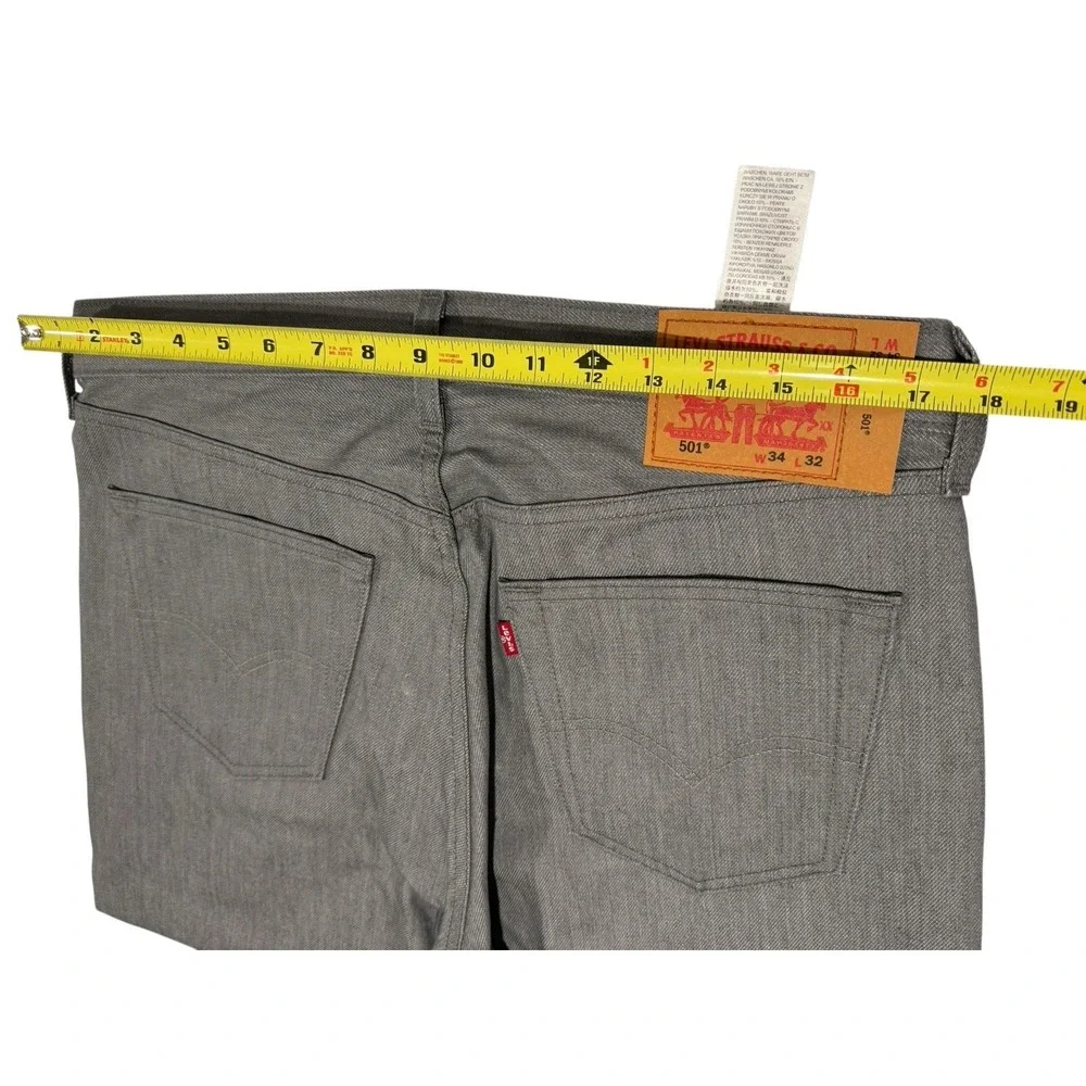 Vintage Levi's Strauss & Co 501 Men's Gray Size W34xL32  Button Fly‎ ECU